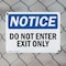Signmission Do Not Enter Exit Only OSHA Notice Sign, Plastic, 14in W x 10in L, 2PK OS-2PACK-NS-P-1014-L-11184 - alternate 3